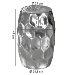 Fassförmiger Designtisch aus Aluminium - Herri^Wohnen Online