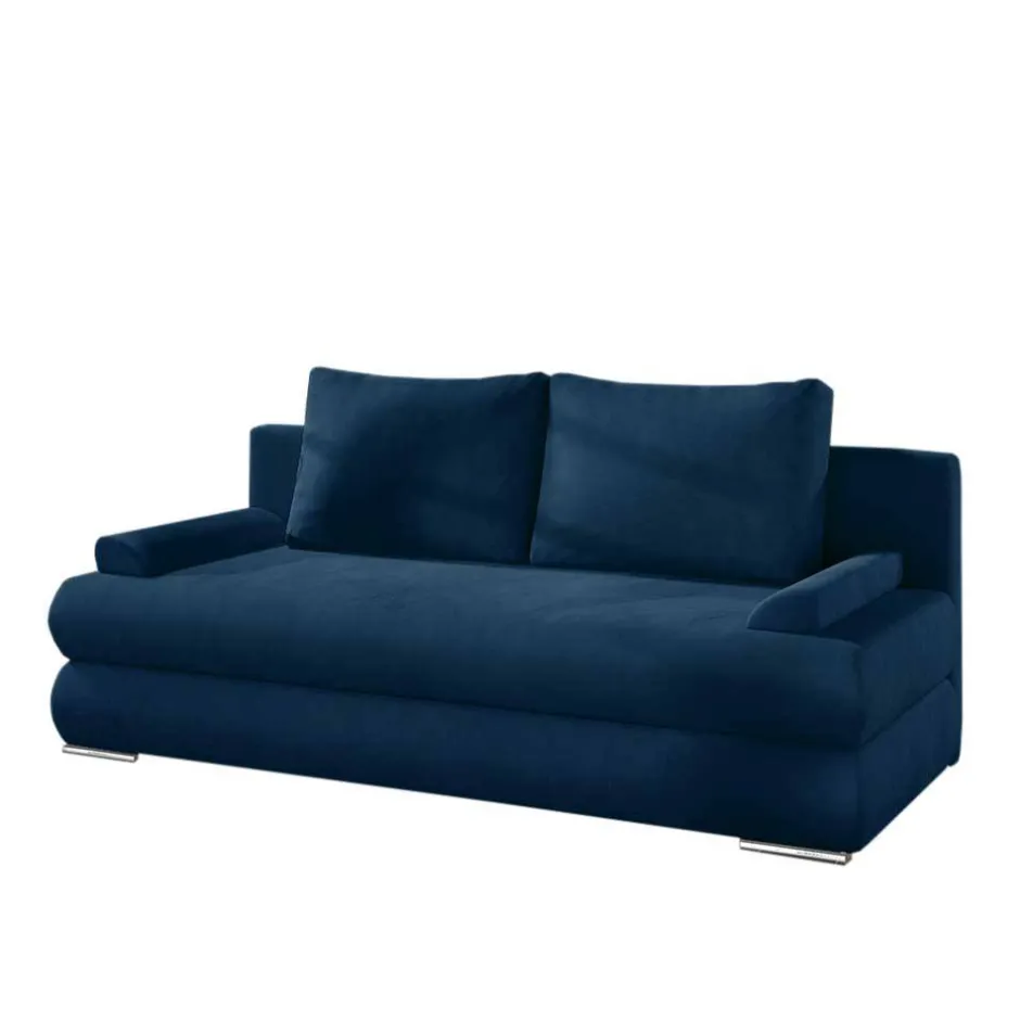 Wohnen Federkern Bettsofa in Dunkelblau - Minu