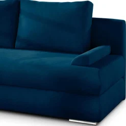 Wohnen Federkern Bettsofa in Dunkelblau - Minu