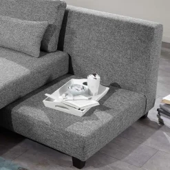 Wohnen Federkern Eckcouch mit Schlaffunktion - Roseanna