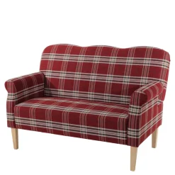 Federkern Küchensofa in Rot kariert - Sinael^Wohnen Online