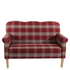 Federkern Küchensofa in Rot kariert - Sinael^Wohnen Online