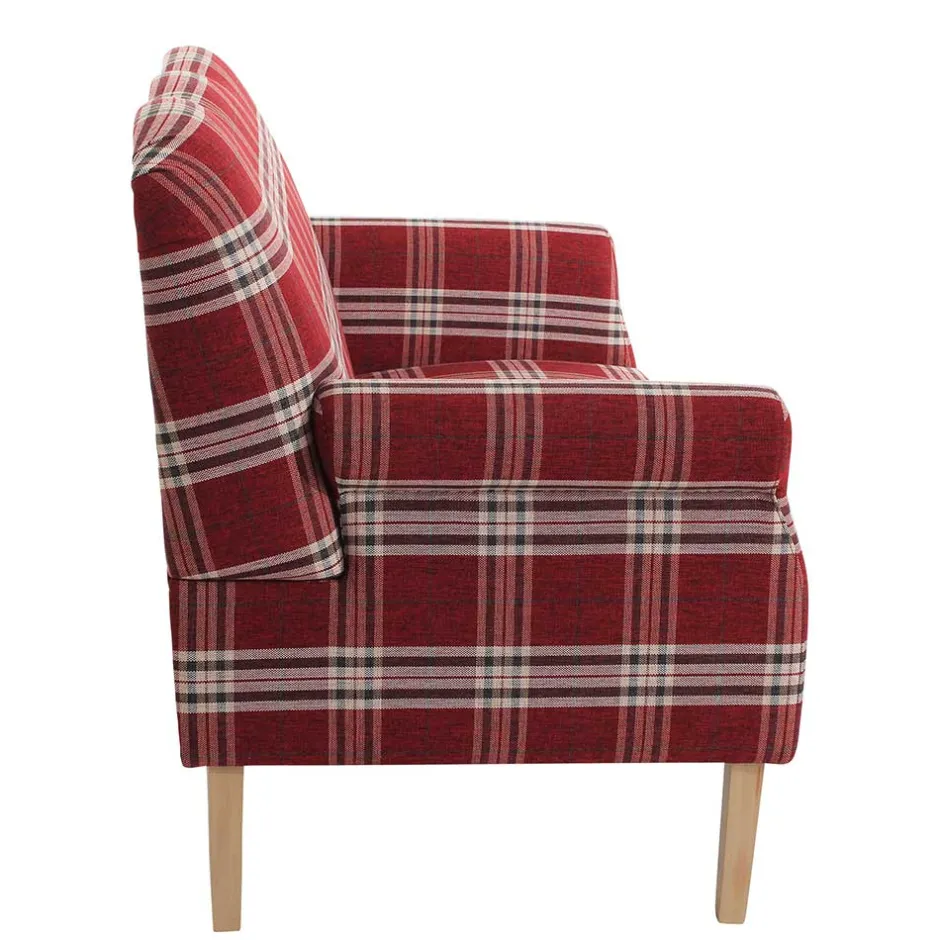 Federkern Küchensofa in Rot kariert - Sinael^Wohnen Online