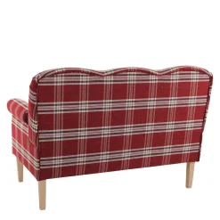 Federkern Küchensofa in Rot kariert - Sinael^Wohnen Online