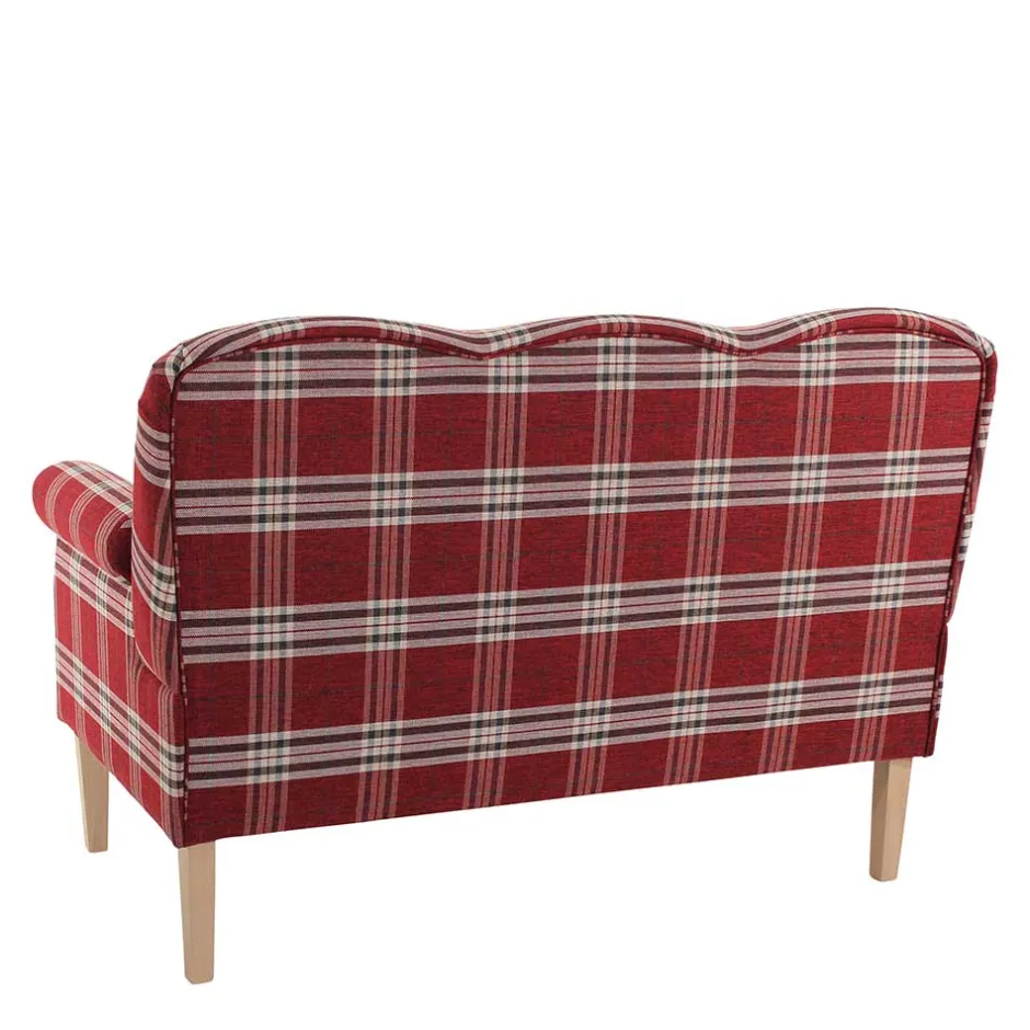 Federkern Küchensofa in Rot kariert - Sinael^Wohnen Online