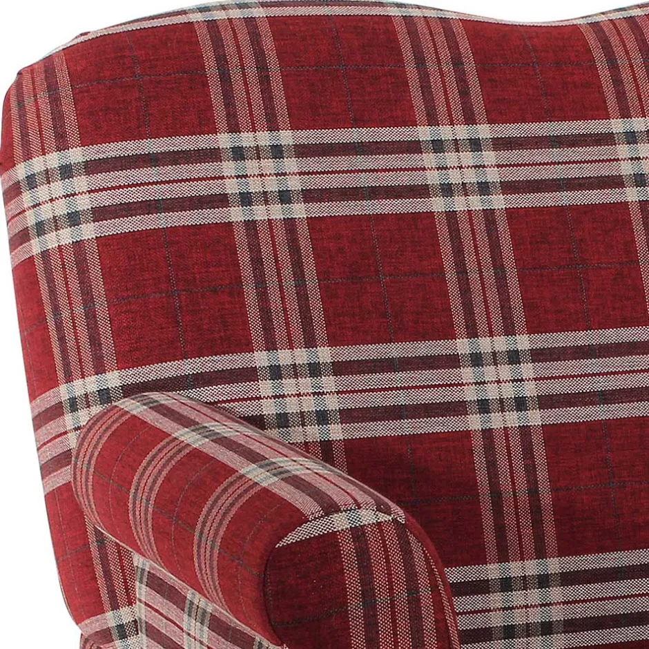 Federkern Küchensofa in Rot kariert - Sinael^Wohnen Online