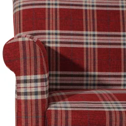 Federkern Küchensofa in Rot kariert - Sinael^Wohnen Online