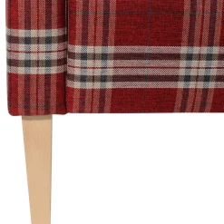 Federkern Küchensofa in Rot kariert - Sinael^Wohnen Online