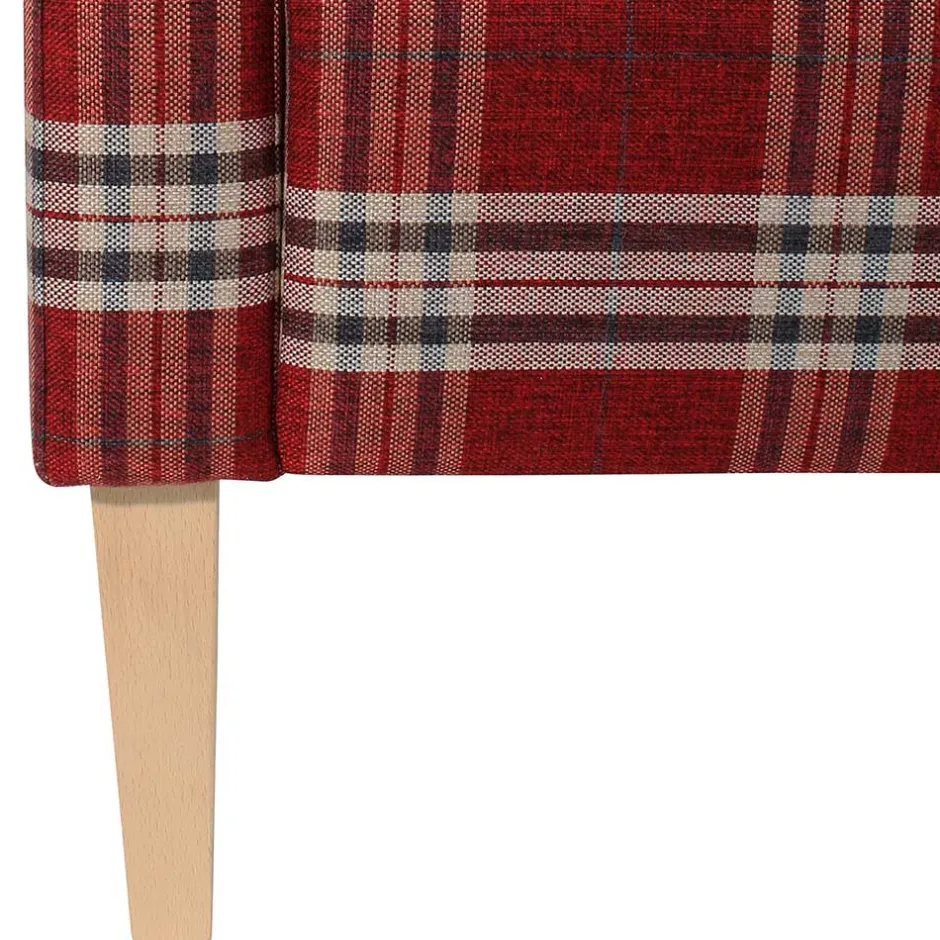 Federkern Küchensofa in Rot kariert - Sinael^Wohnen Online