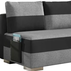 Wohnen Federkern Klappcouch in Grau und Schwarz - Zacatecas