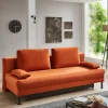 Federkern Klappsofa in Kupfer Velours - Sharkas^Wohnen Clearance