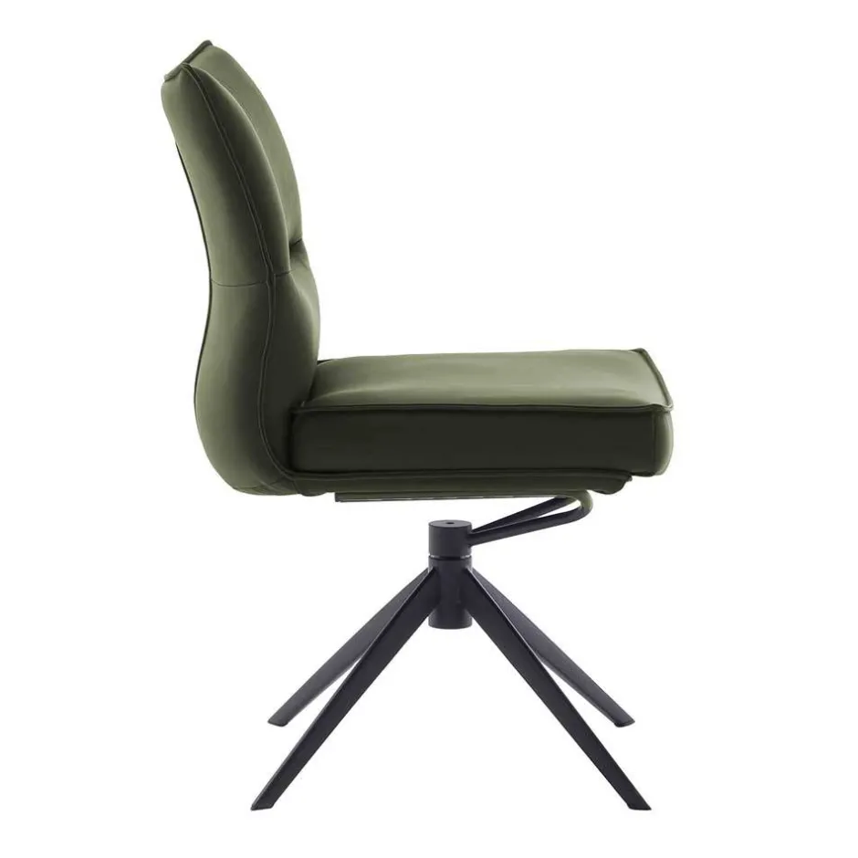 Federkern Lederstühle in Oliv Grün - Synfrunia (2er Set)^Wohnen Outlet