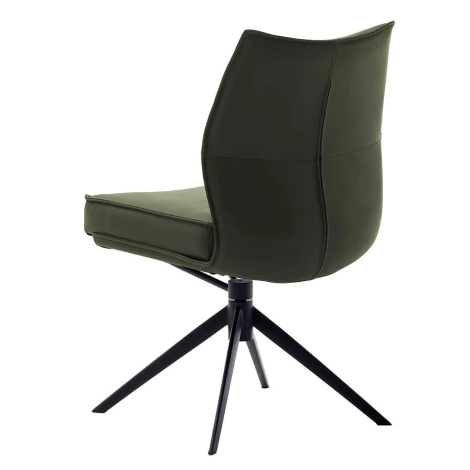 Federkern Lederstühle in Oliv Grün - Synfrunia (2er Set)^Wohnen Outlet