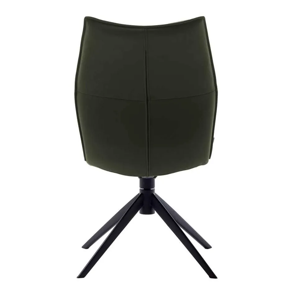 Federkern Lederstühle in Oliv Grün - Synfrunia (2er Set)^Wohnen Outlet