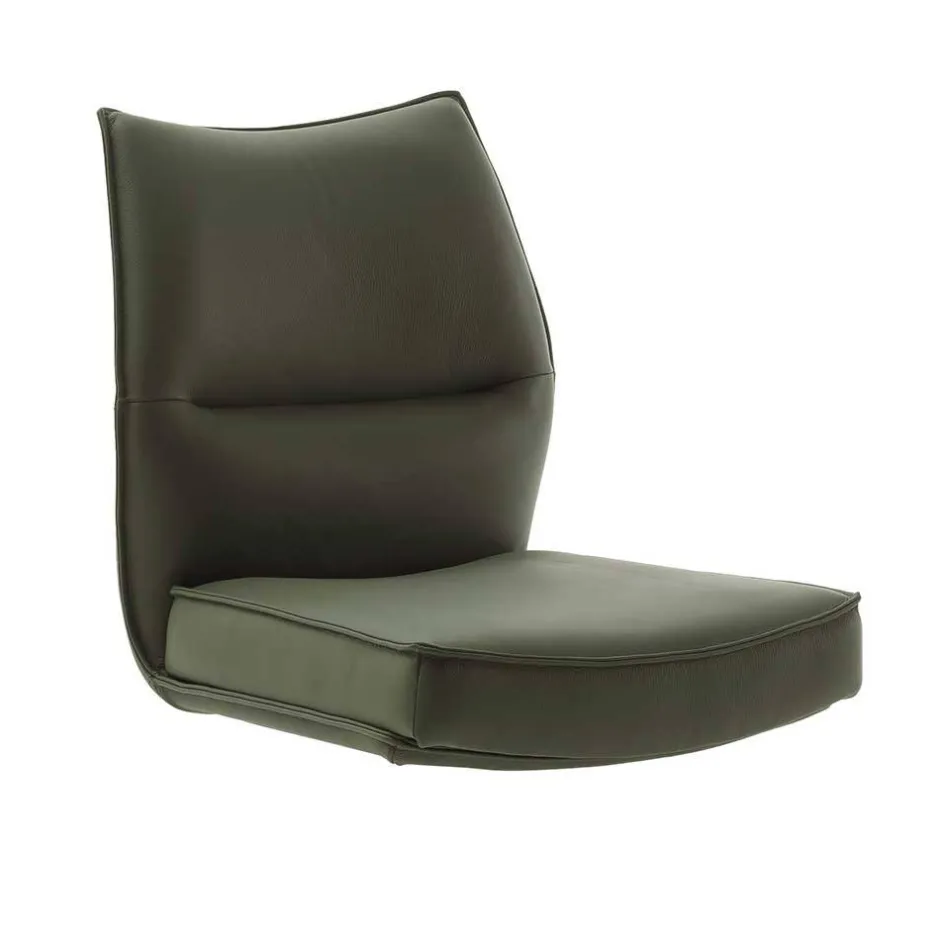 Federkern Lederstühle in Oliv Grün - Synfrunia (2er Set)^Wohnen Outlet