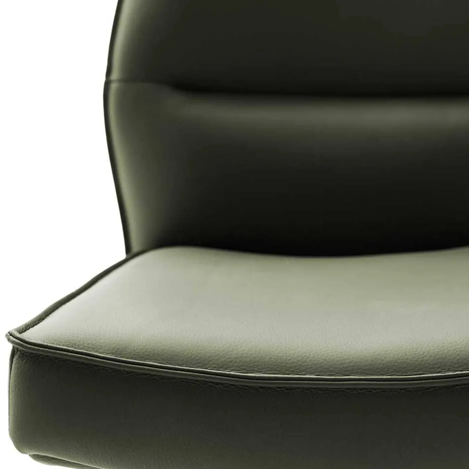 Federkern Lederstühle in Oliv Grün - Synfrunia (2er Set)^Wohnen Outlet