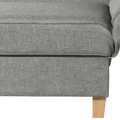 Wohnen Federkern Polsterliege in Hellgrau mit Buche - Zadella