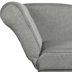 Wohnen Federkern Polsterliege in Hellgrau mit Buche - Zadella