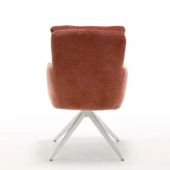 Wohnen Federkern-Armlehnenstuhl in Kupfer Rotbraun - Coriga (2er Set)