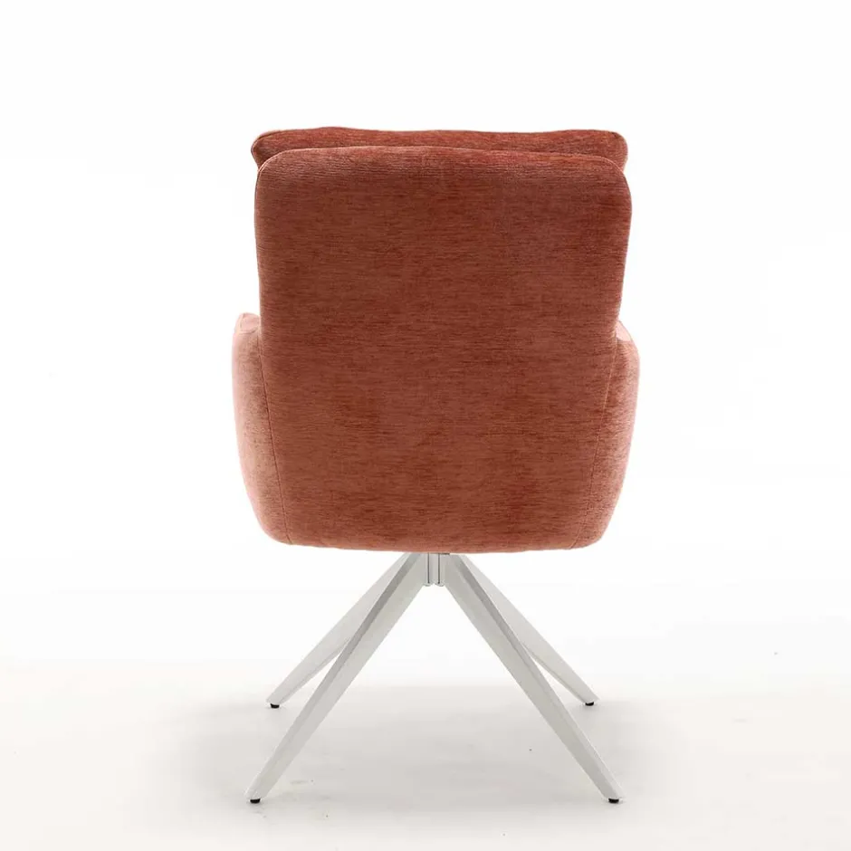 Wohnen Federkern-Armlehnenstuhl in Kupfer Rotbraun - Coriga (2er Set)