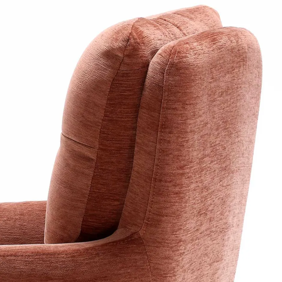 Wohnen Federkern-Armlehnenstuhl in Kupfer Rotbraun - Coriga (2er Set)