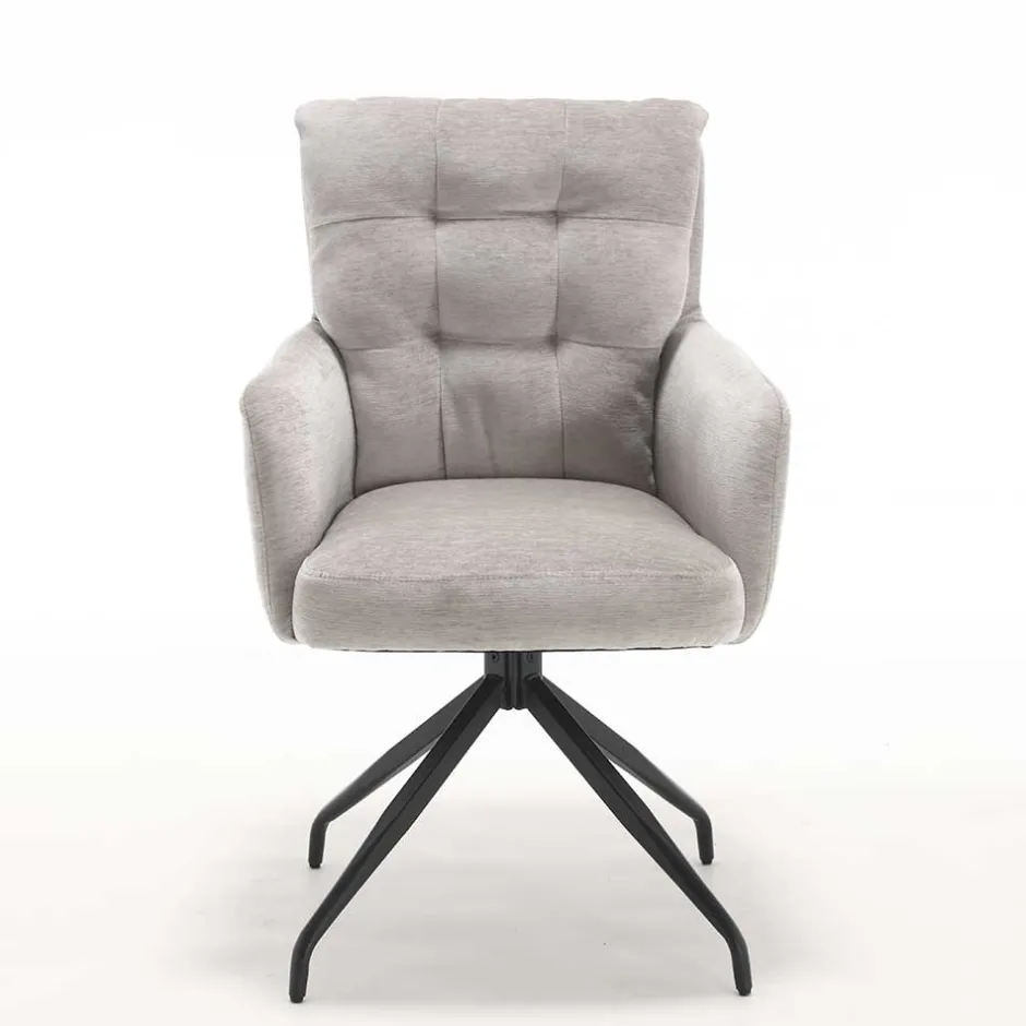 Wohnen Federkern-Armlehnenstuhl mit Spidergestell - Depecha (2er Set)