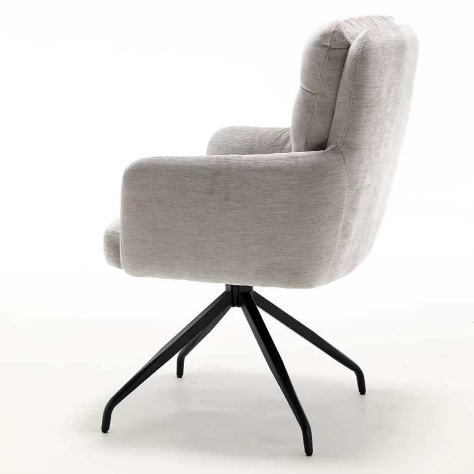 Wohnen Federkern-Armlehnenstuhl mit Spidergestell - Depecha (2er Set)