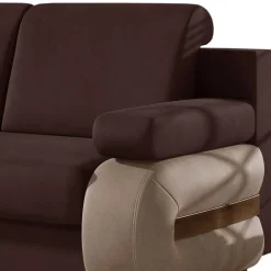 Wohnen Federkern-Bettcouch in Dunkelbraun - Helina