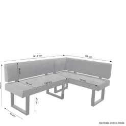 Federkern-Eckbank für moderne Esszimmer - Gulica^Wohnen Outlet