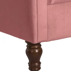 Federkern-Ohrensessel in Rosa und Nussbaum Braun - Masiela^Wohnen Discount