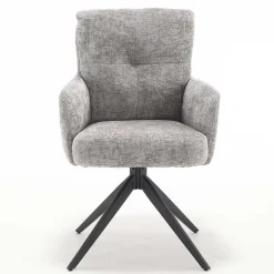 Wohnen Federkern-Polsterstuhl mit Armlehnen - Castilla (2er Set)