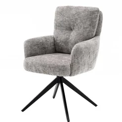 Wohnen Federkern-Polsterstuhl mit Armlehnen - Castilla (2er Set)