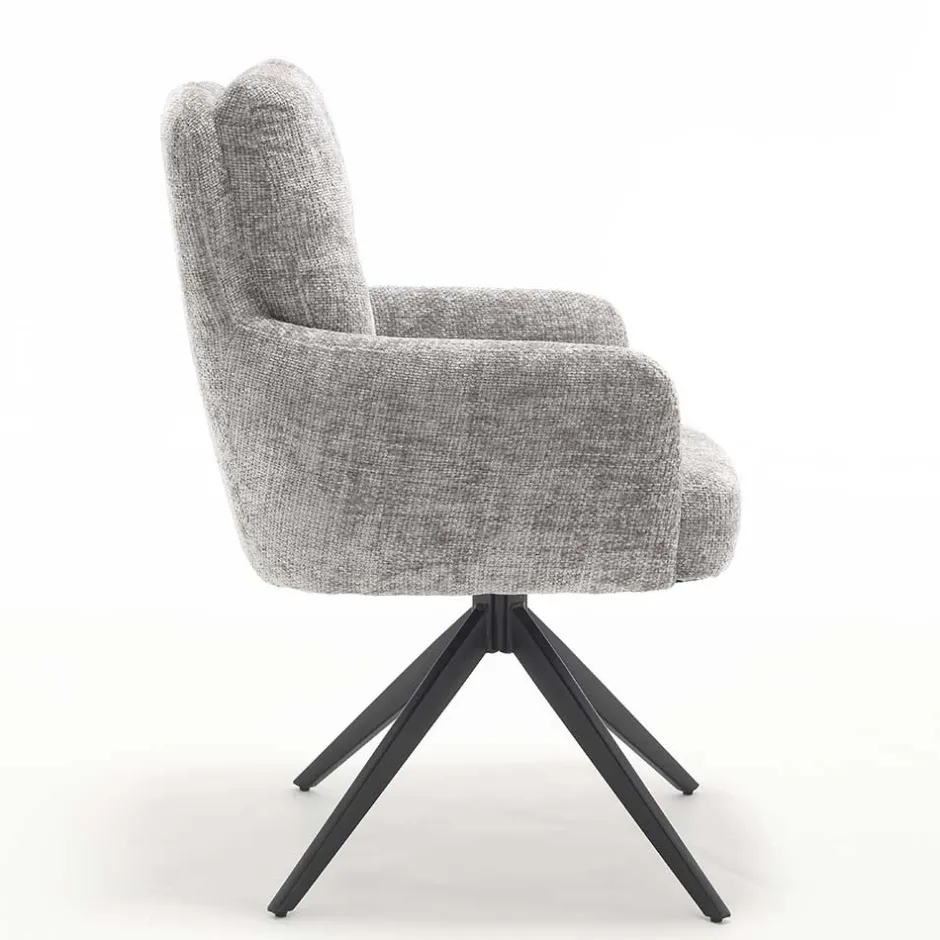 Wohnen Federkern-Polsterstuhl mit Armlehnen - Castilla (2er Set)