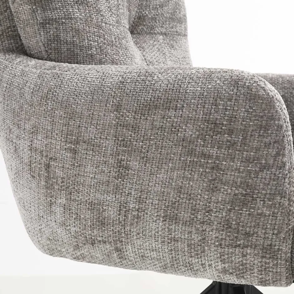 Wohnen Federkern-Polsterstuhl mit Armlehnen - Castilla (2er Set)