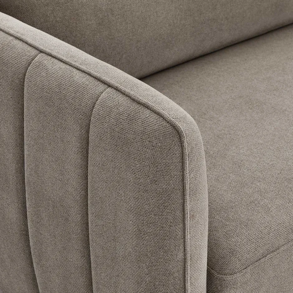 Federkernsofa in Beige Stoffbezug - Ordinia^Wohnen