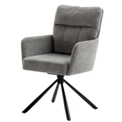 Wohnen Federkern-Tischsessel in Grau - Castalla (2er Set)