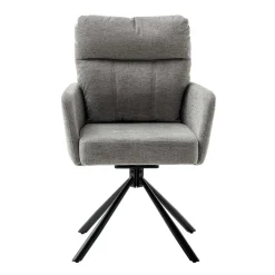 Wohnen Federkern-Tischsessel in Grau - Castalla (2er Set)