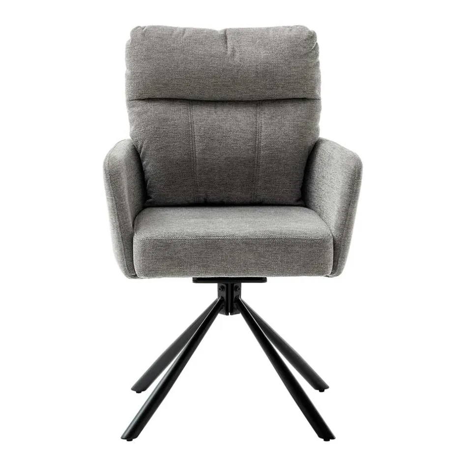 Wohnen Federkern-Tischsessel in Grau - Castalla (2er Set)