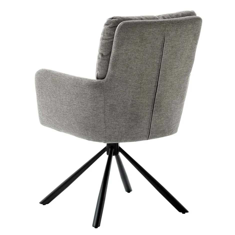 Wohnen Federkern-Tischsessel in Grau - Castalla (2er Set)