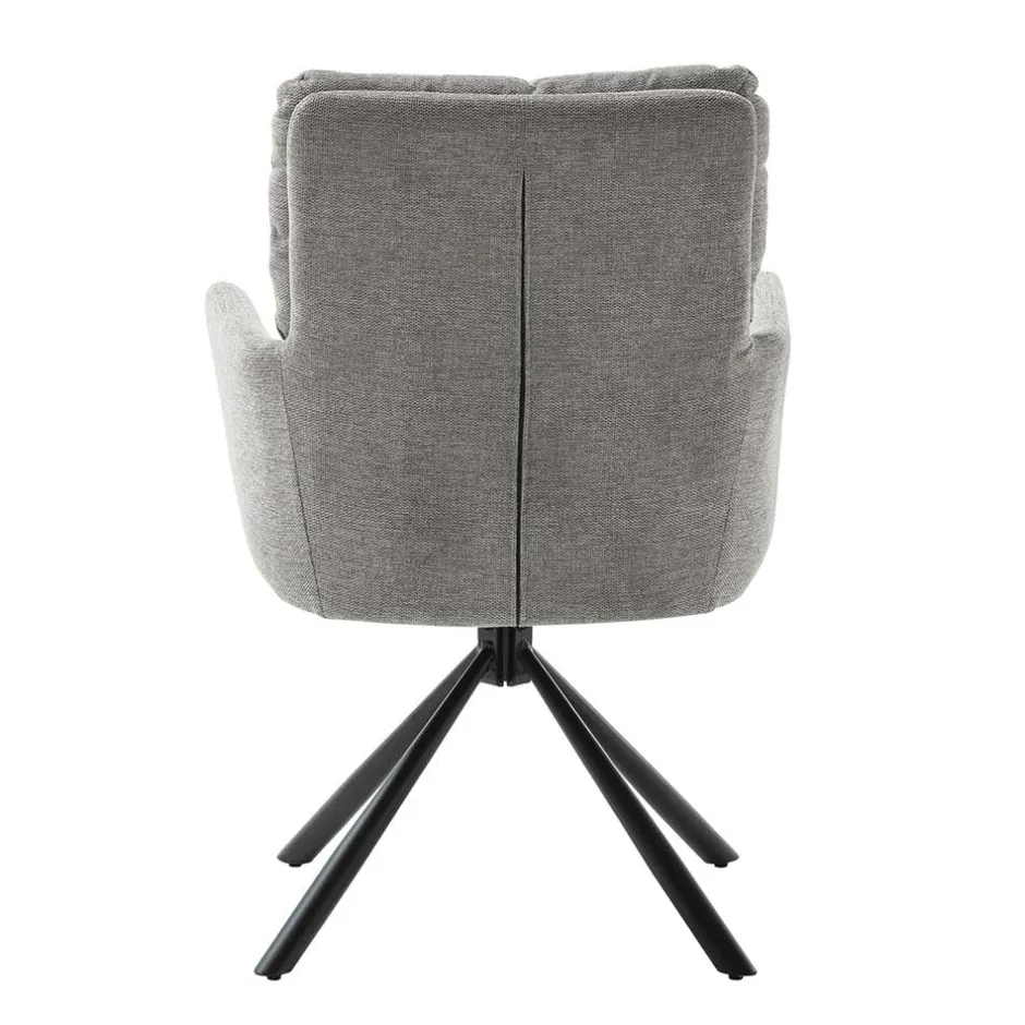 Wohnen Federkern-Tischsessel in Grau - Castalla (2er Set)