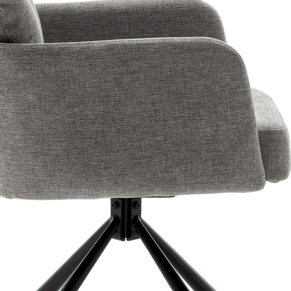 Wohnen Federkern-Tischsessel in Grau - Castalla (2er Set)