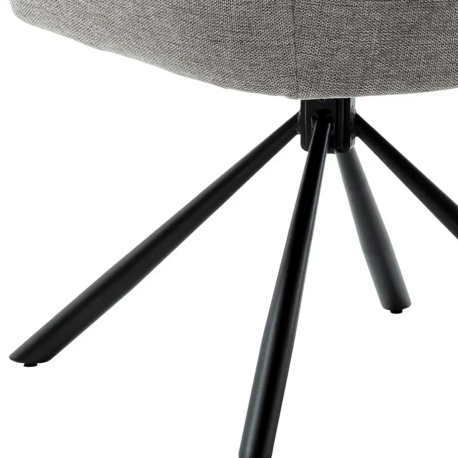 Wohnen Federkern-Tischsessel in Grau - Castalla (2er Set)