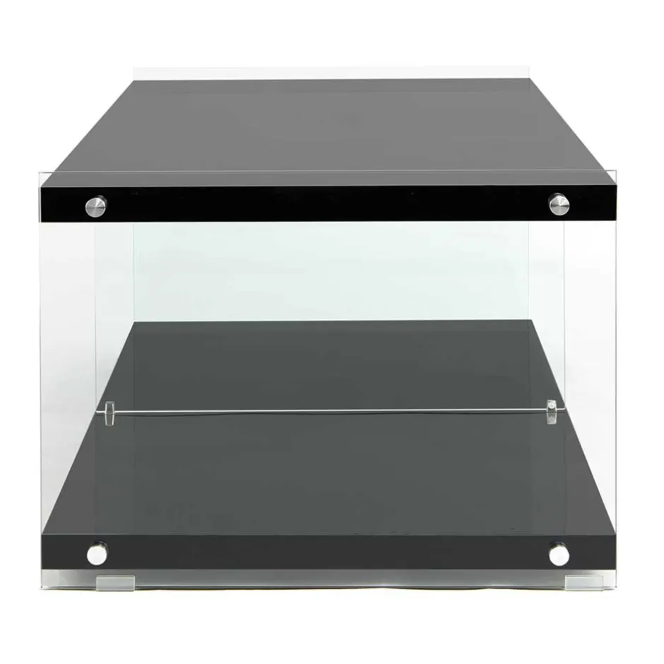 Wohnen Fernseher Tisch in Schwarz MDF - Sulara