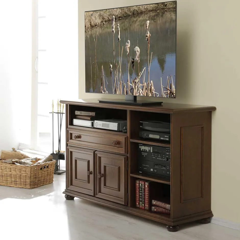 Wohnen Fernseher Unterschrank in Walnussfarben - Manicos
