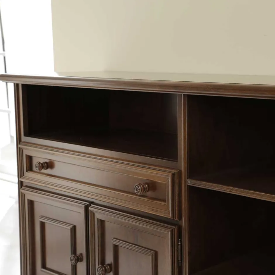 Wohnen Fernseher Unterschrank in Walnussfarben - Manicos