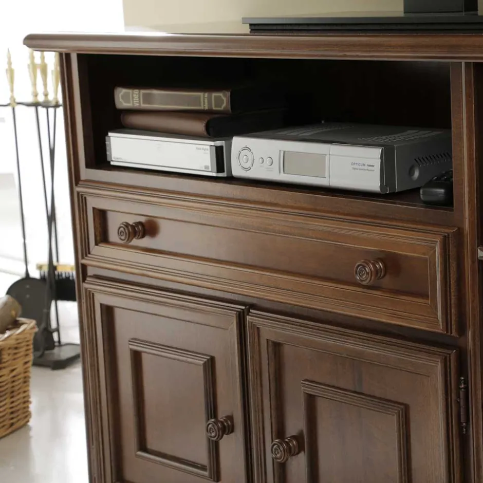 Wohnen Fernseher Unterschrank in Walnussfarben - Manicos