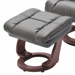 Fernsehsessel mit Relaxfunktion in Leder Schlammfarben Vihanna mit Hocker (zweiteilig)^Wohnen Clearance