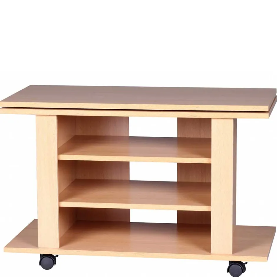 Wohnen Fernsehtisch auf Rollen mit drehbarer Platte - Sonition