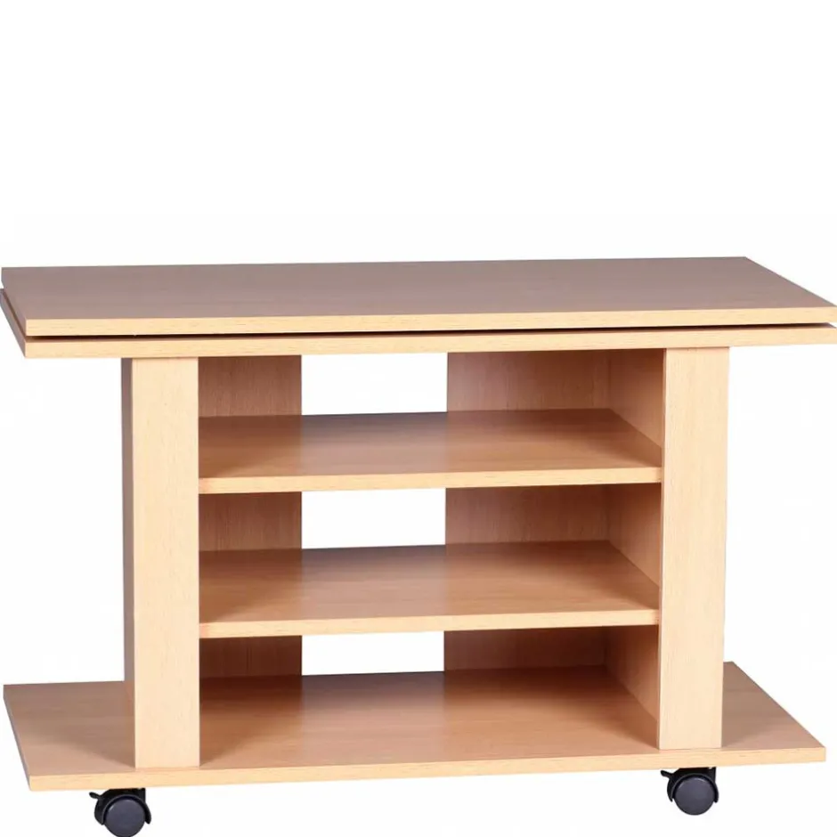 Wohnen Fernsehtisch auf Rollen mit drehbarer Platte - Sonition