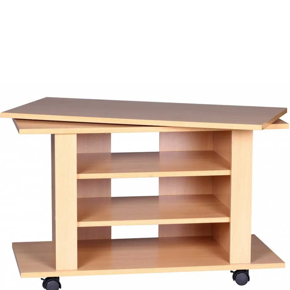 Wohnen Fernsehtisch auf Rollen mit drehbarer Platte - Sonition